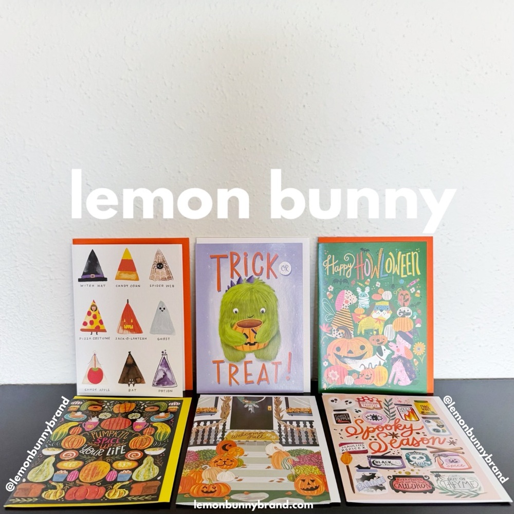 Free w/Purchase — Set of 6 Trader Joe’s Greeting Cards Halloween Brand New NWT